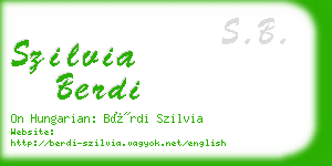 szilvia berdi business card